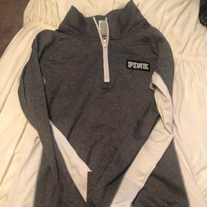 NWOT grey and white athletic jacket